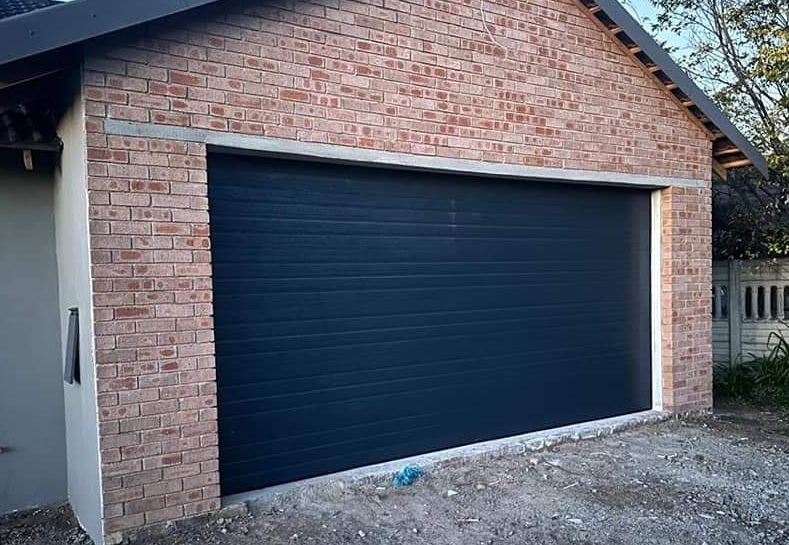 Double Aluzinc Garage Door in Charcoal